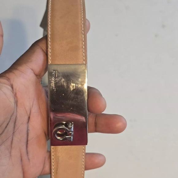 Salvatore Ferragamo Leather Belt Women Beige Logo Luxury - Picture 11 of 11